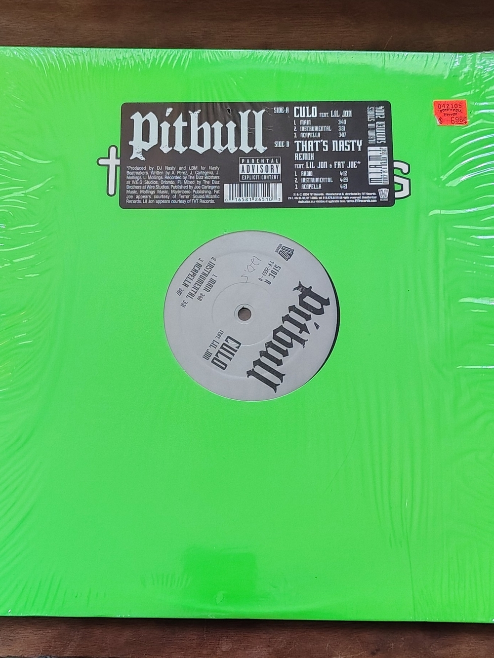 Pitbull - Culo / That's Nasty (Remix) - TVT Records - TV-2651-0 - Vinyl - 2004